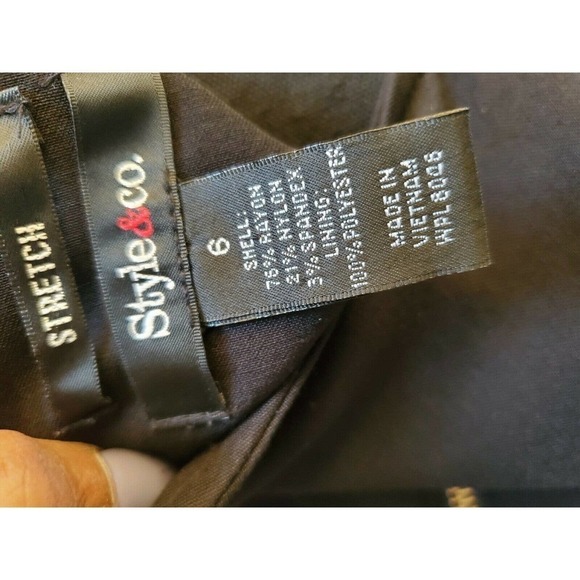 STYLE & CO Black Shift Dress Size 6 - Picture 8 of 10